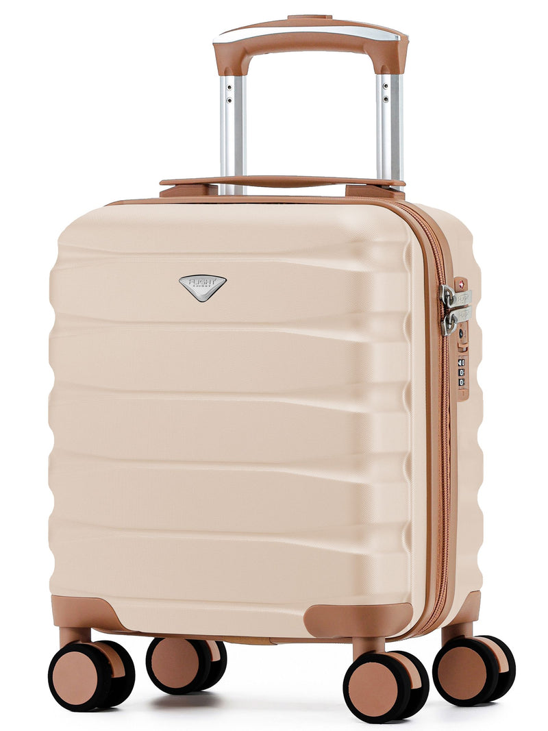 Flight Knight Cream Hand Luggage Maximum Size Approved for Ryanair & Wizz Free Carry On Underseat Cabin Bag