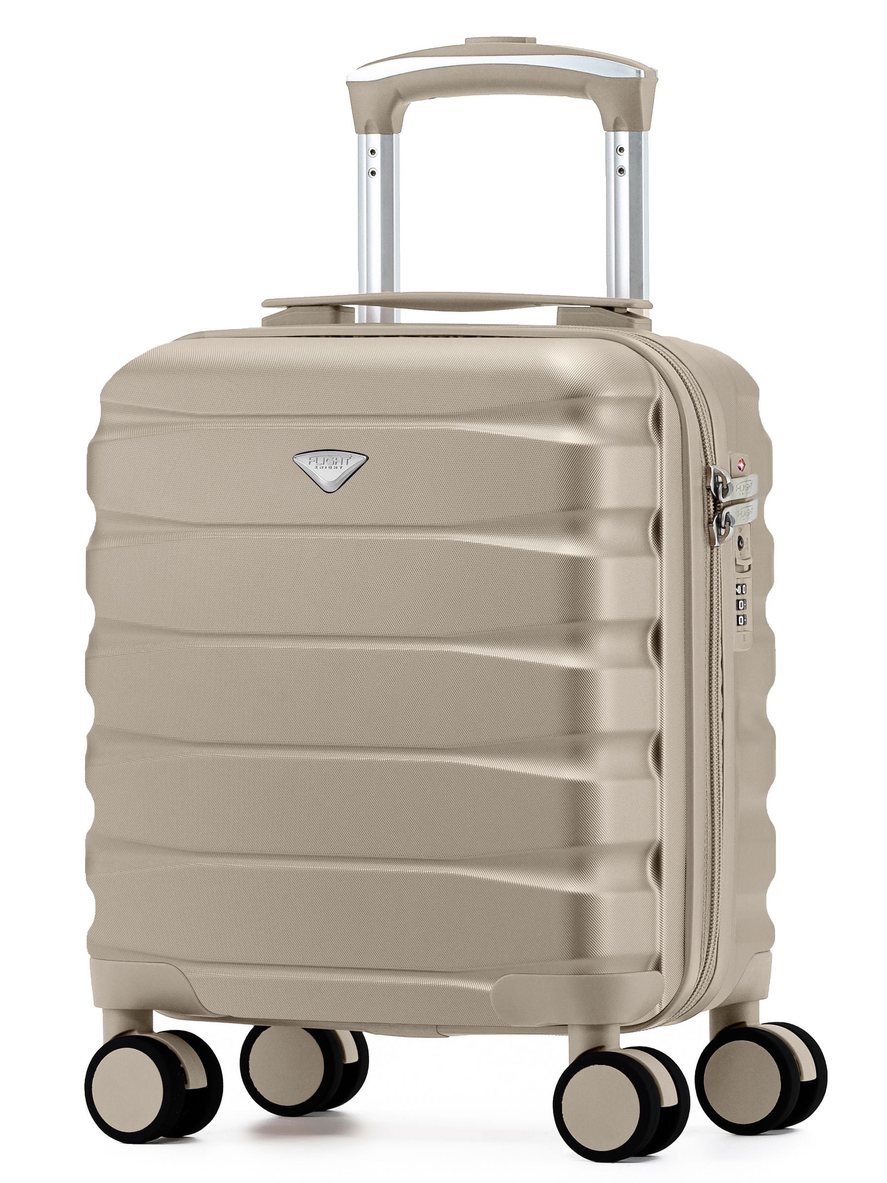 Flight Knight Beige Hand Luggage Maximum Size Approved for Ryanair & Wizz Free Carry On Underseat Cabin Bag