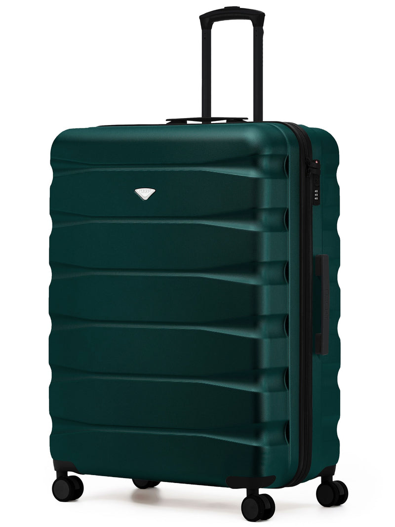Flight Knight Ink Black 8 Wheel ABS Hard Case Suitcase 29 Inch