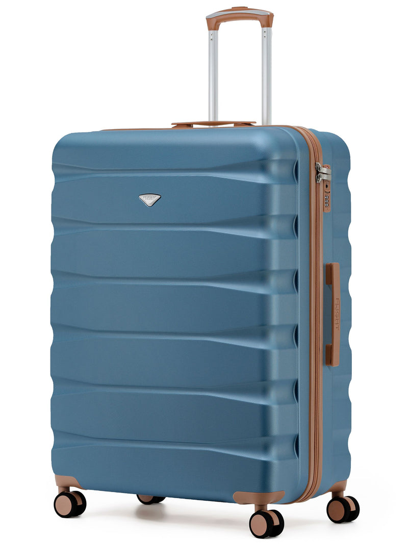 Flight Knight Ink Black 8 Wheel ABS Hard Case Suitcase 29 Inch
