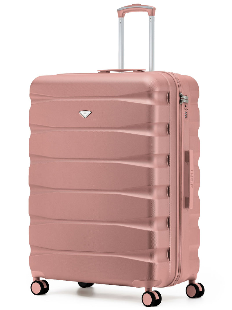 Flight Knight Ink Black 8 Wheel ABS Hard Case Suitcase 29 Inch