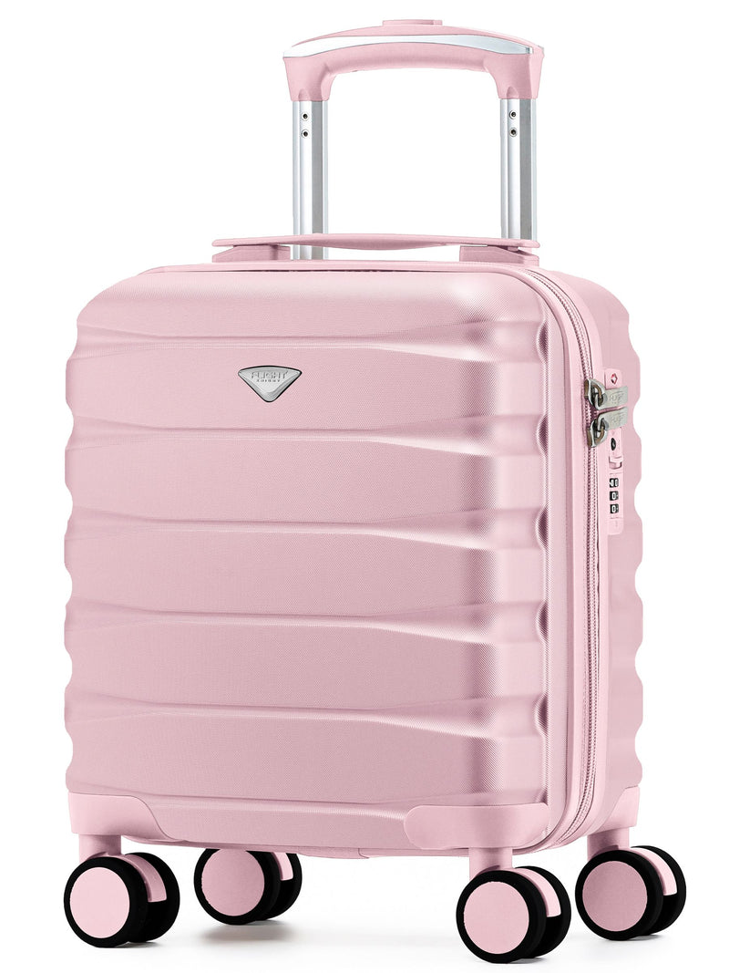 Flight Knight Light Pink Hand Luggage Maximum Size Approved for Ryanair & Wizz Free Carry On Underseat Cabin Bag