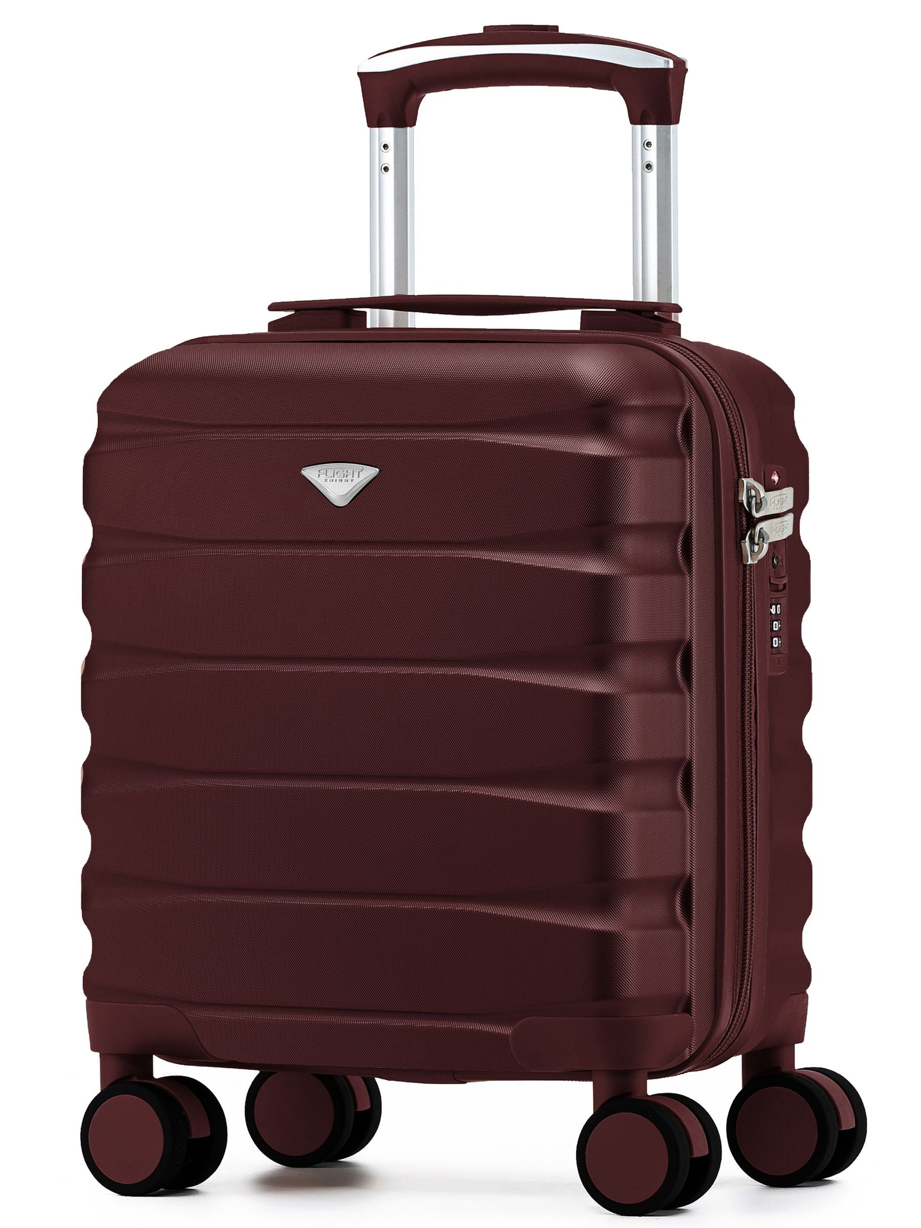 Flight Knight Dark Brown Hand Luggage Maximum Size Approved for Ryanair & Wizz Free Carry On Underseat Cabin Bag