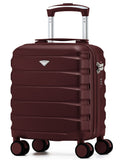 Flight Knight Dark Brown Hand Luggage Maximum Size Approved for Ryanair & Wizz Free Carry On Underseat Cabin Bag