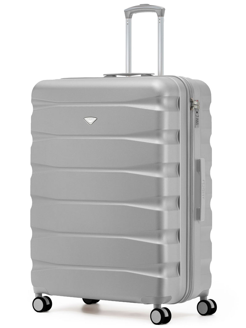 Flight Knight Ink Black 8 Wheel ABS Hard Case Suitcase 29 Inch