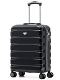 Flight Knight Coal Black Hand Luggage Maximum Size for Ryanair (Priority) Cabin Bag Overhead Carry On TUI Approved