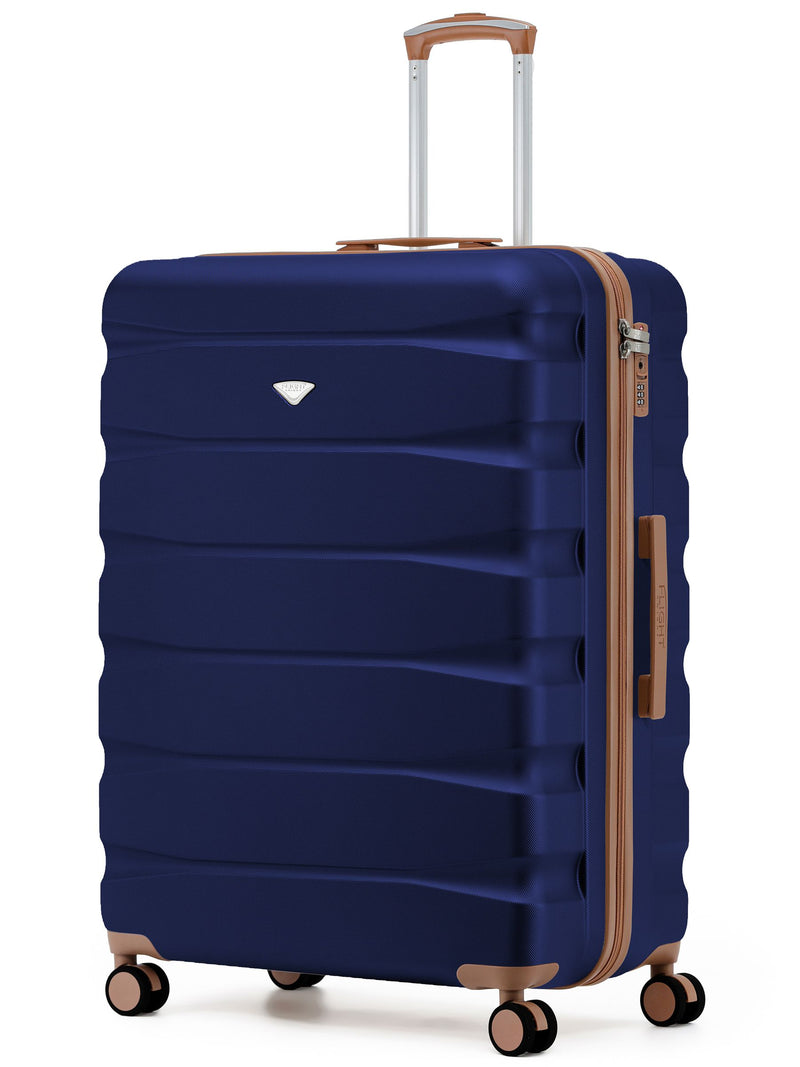 Flight Knight Ink Black 8 Wheel ABS Hard Case Suitcase 29 Inch