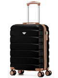 Flight Knight Black Chrome Hand Luggage Maximum Size for Ryanair (Priority) Cabin Bag Overhead Carry On TUI Approved