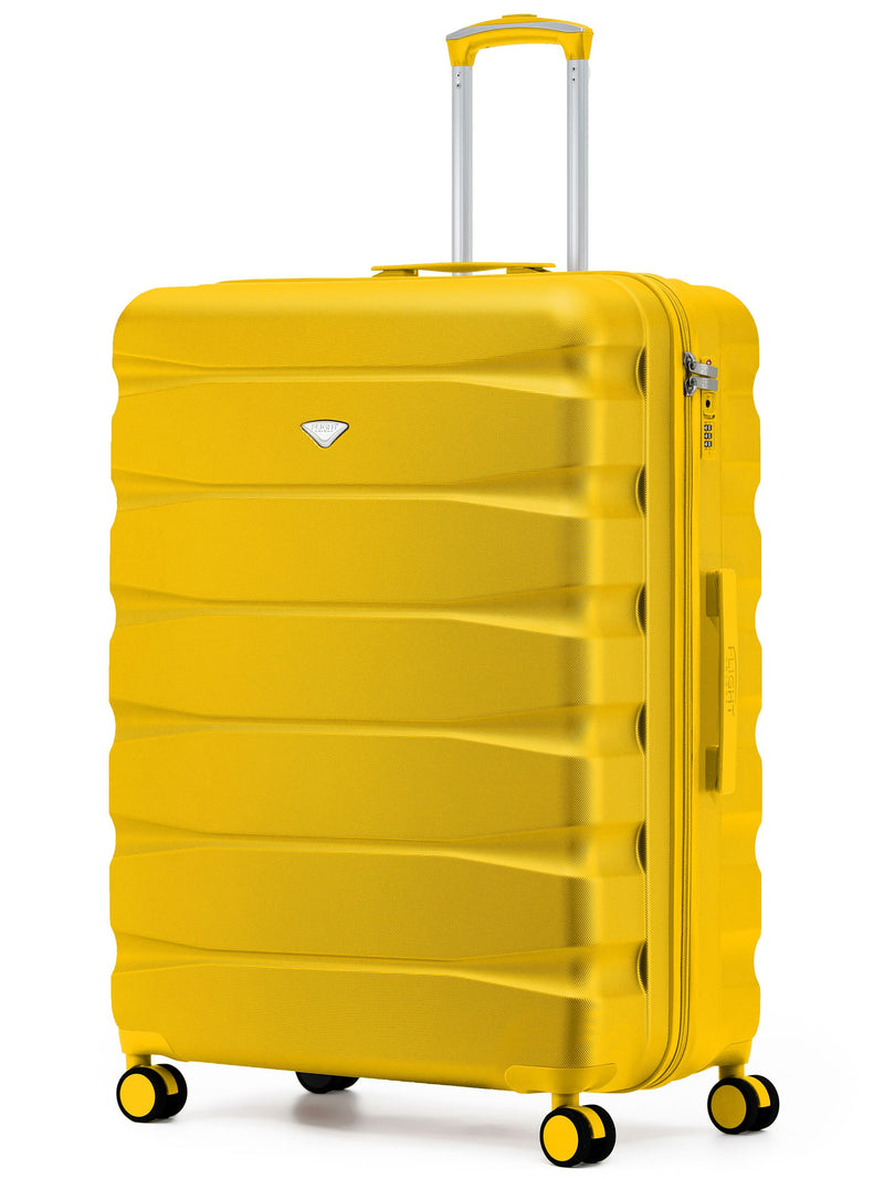 Flight Knight Ink Black 8 Wheel ABS Hard Case Suitcase 29 Inch