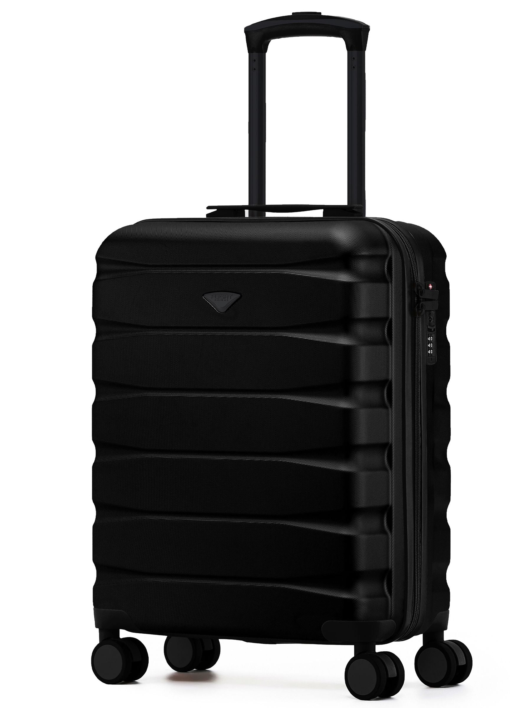 Flight Knight Black Ground Hand Luggage Maximum Size for Ryanair (Priority) Cabin Bag Overhead Carry On TUI Approved