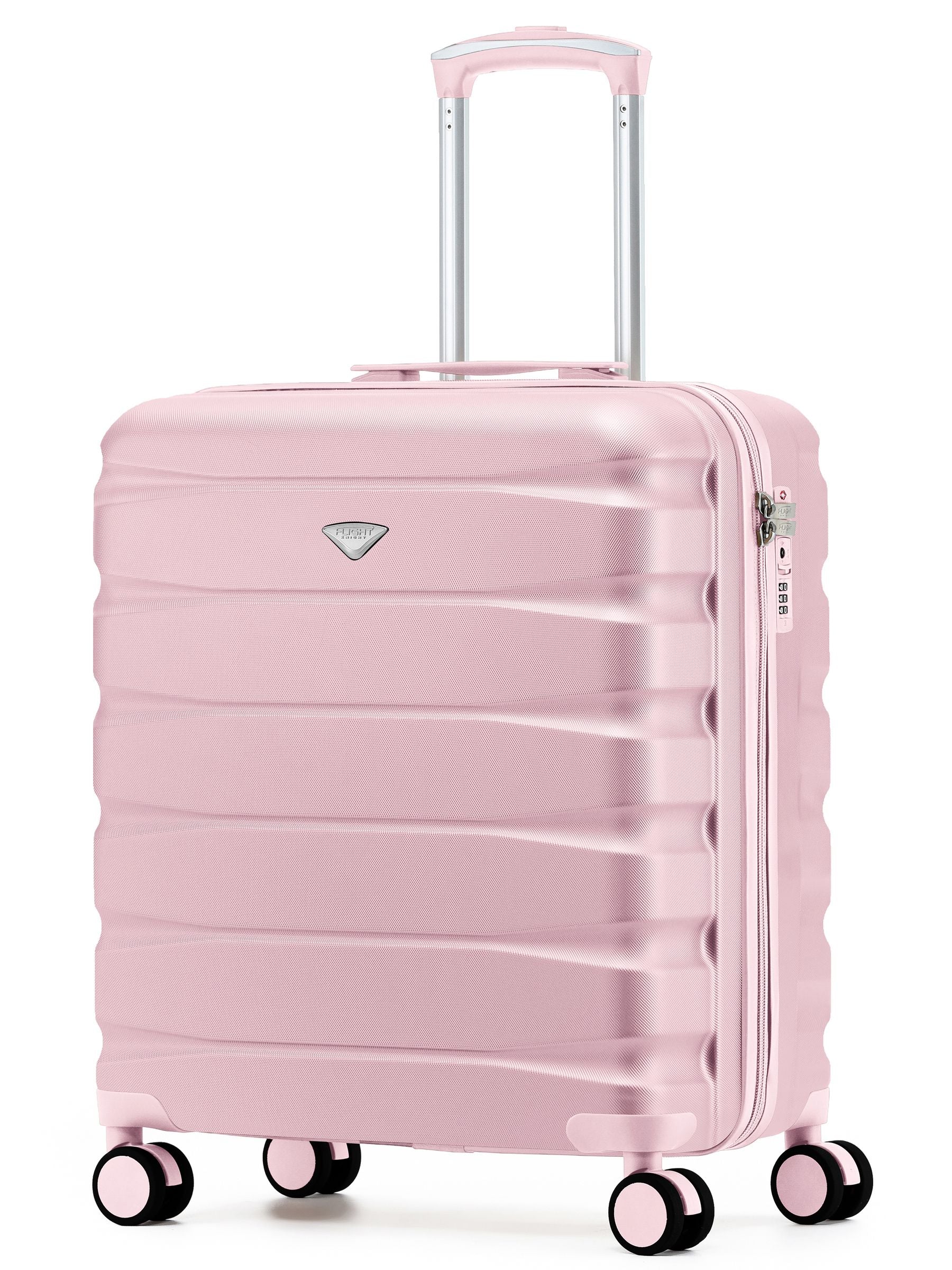 Flight Knight Bright Pink Cabin Travel Suitcase