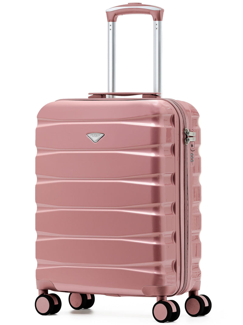 Flight Knight Rose Gold Hand Luggage Maximum Size for Ryanair (Priority) Cabin Bag Overhead Carry On TUI Approved