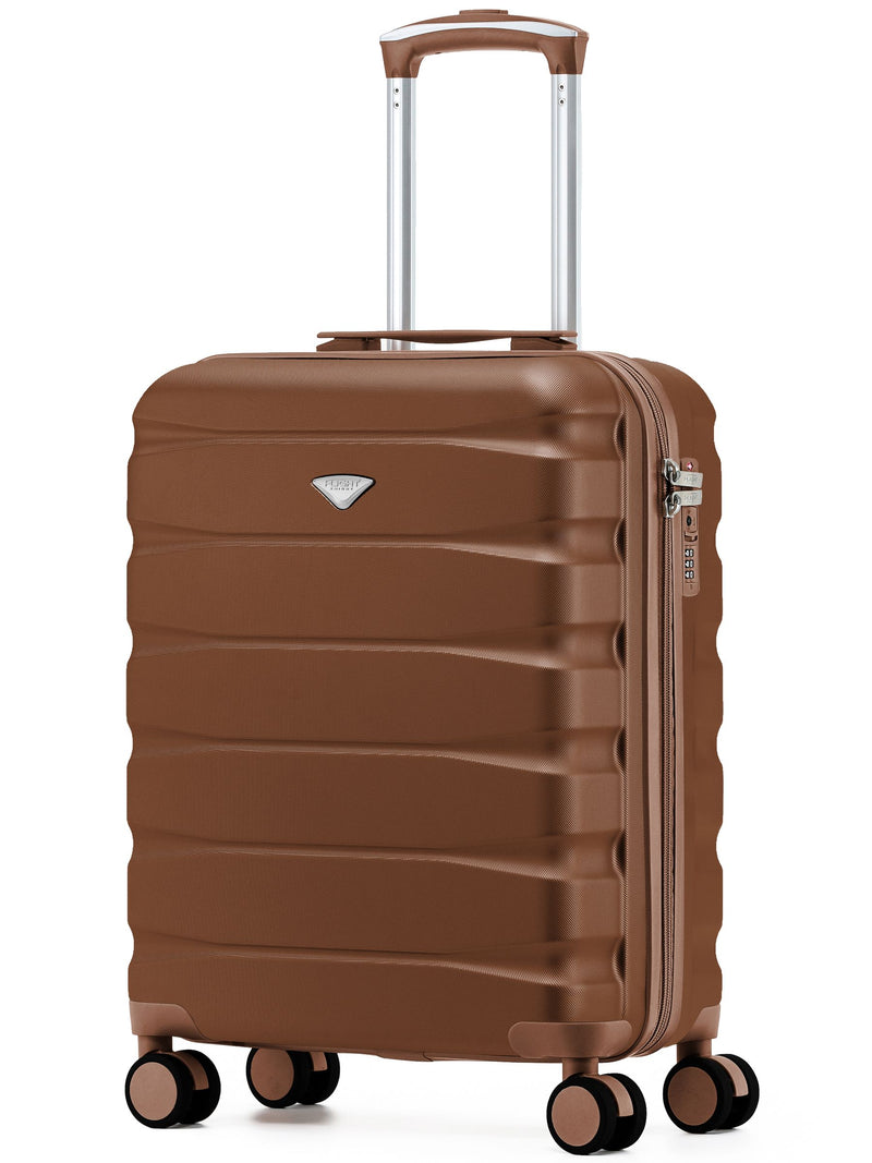 Flight Knight Metallic Brown Hand Luggage Maximum Size for Ryanair (Priority) Cabin Bag Overhead Carry On TUI Approved