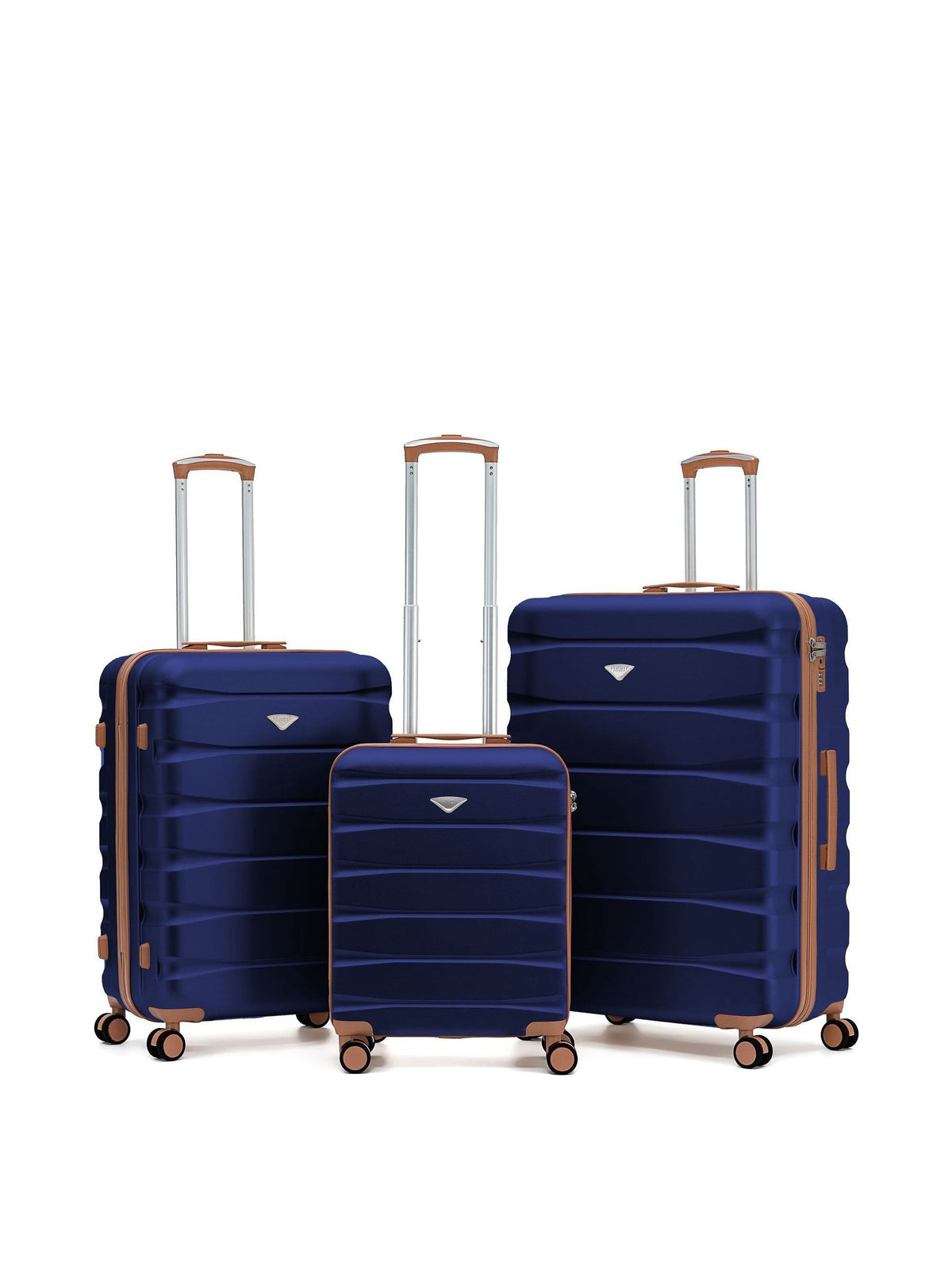 Flight Knight dark blue luggage set 3 piece (British brand)