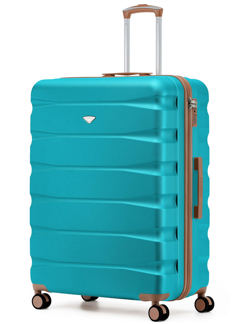 Flight Knight Ink Black 8 Wheel ABS Hard Case Suitcase 29 Inch