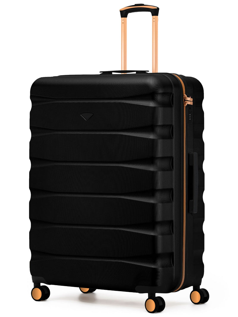Flight Knight Ink Black 8 Wheel ABS Hard Case Suitcase 29 Inch