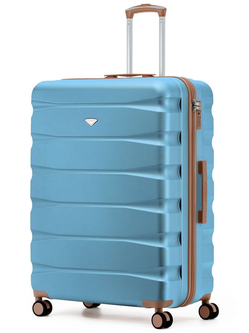 Flight Knight Ink Black 8 Wheel ABS Hard Case Suitcase 29 Inch