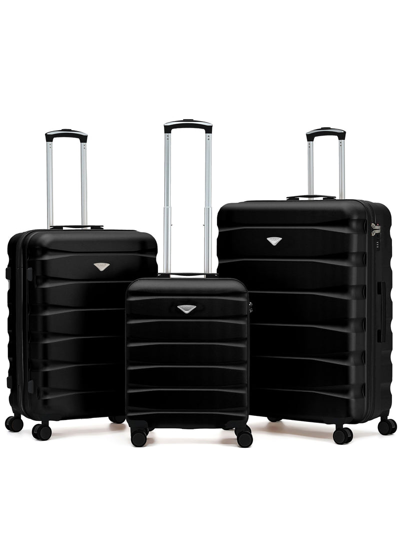 Flight Knight Black Chrome Ryanair (Priority) Over Head Luggage Cabin Case + Checked Baggage Hold Luggage