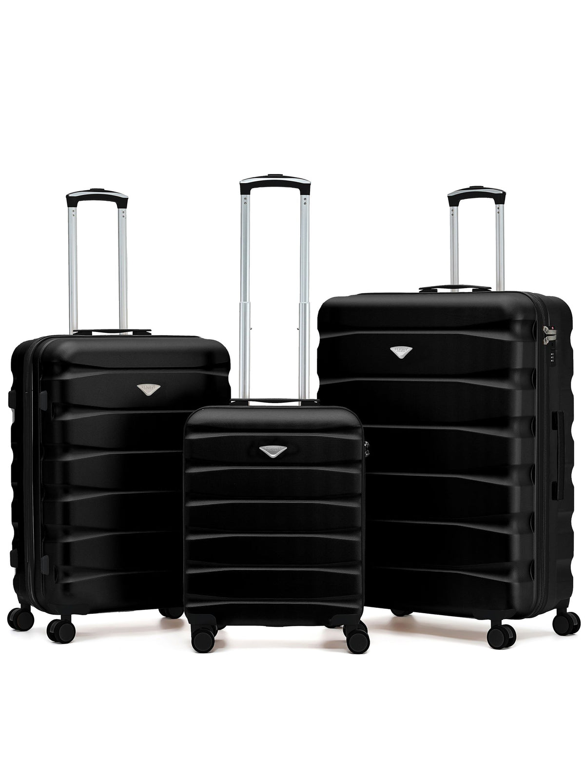 Flight Knight Black Chrome Ryanair (Priority) Over Head Luggage Cabin Case + Checked Baggage Hold Luggage