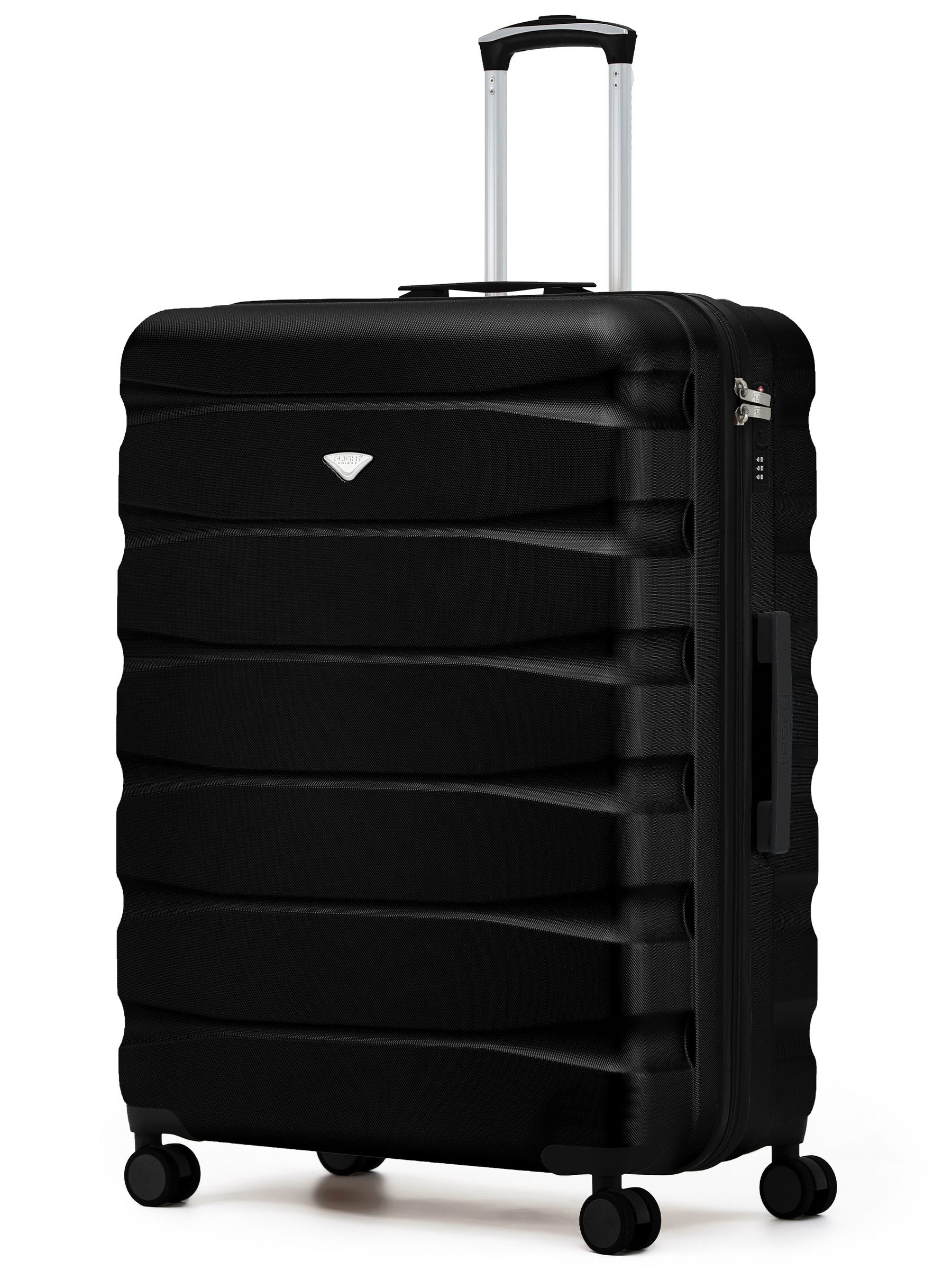 Flight Knight Ink Black 8 Wheel ABS Hard Case Suitcase 29 Inch
