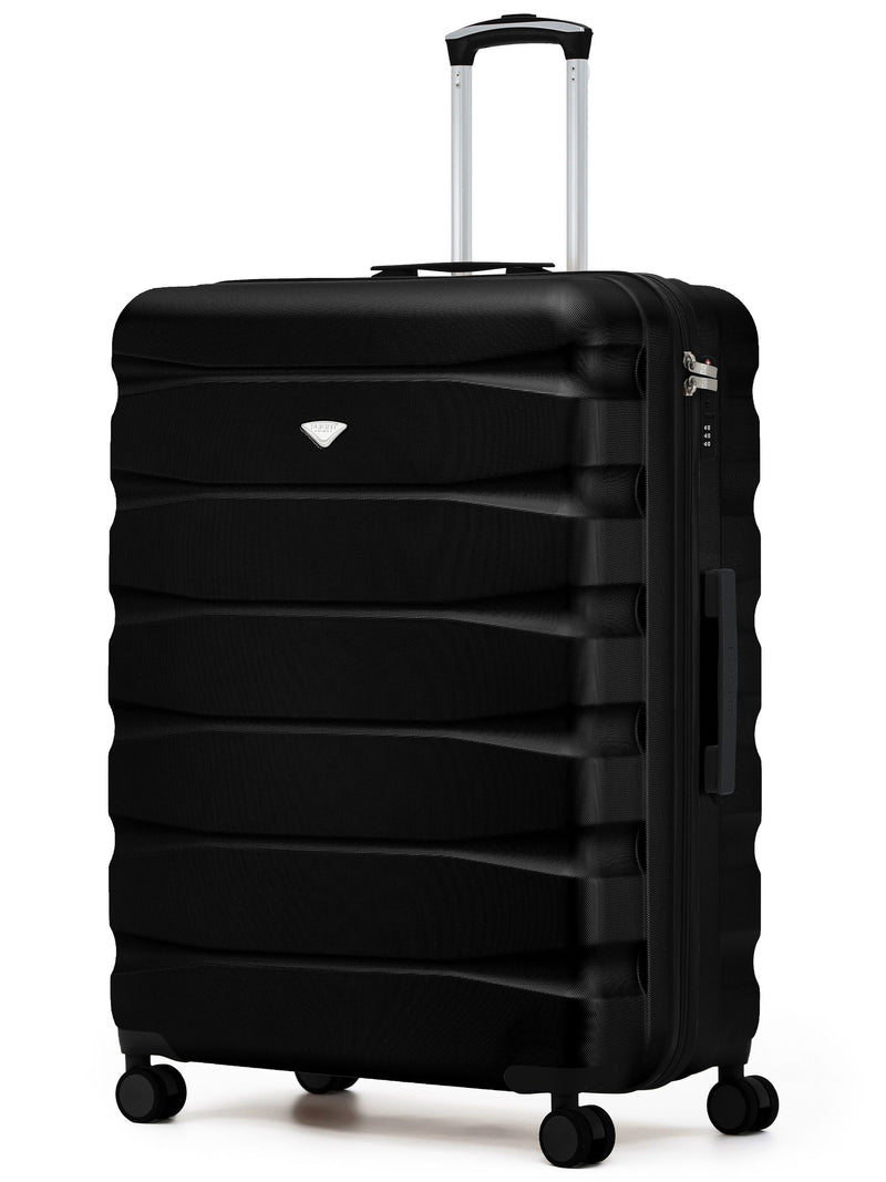 Flight Knight Ink Black 8 Wheel ABS Hard Case Suitcase 29 Inch