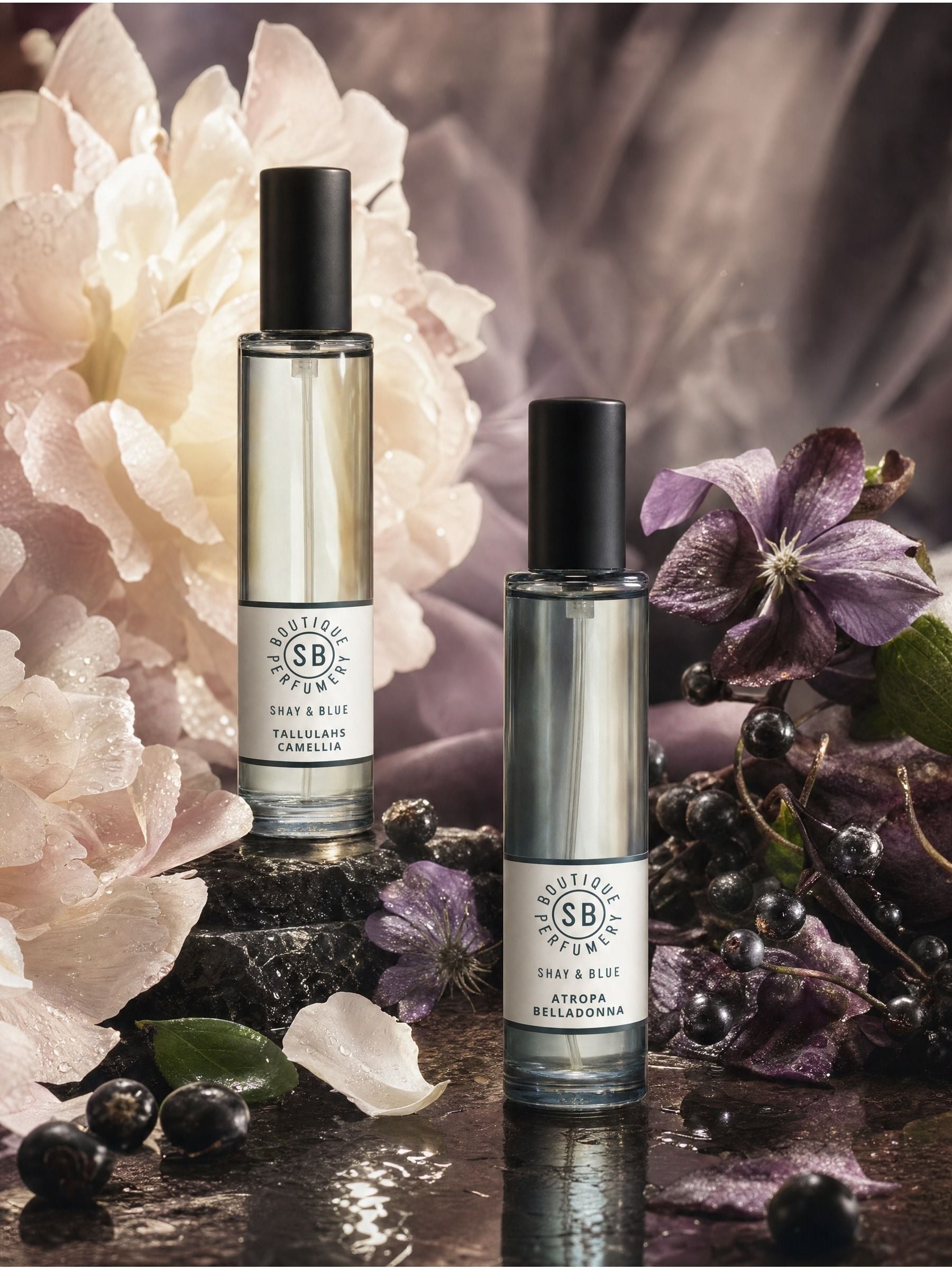 Shay & Blue Bloom & Nightshade perfume gift set two 30ml (British brand)