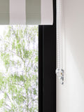 Green/white stripe blackout roller blind, ready made (British brand)