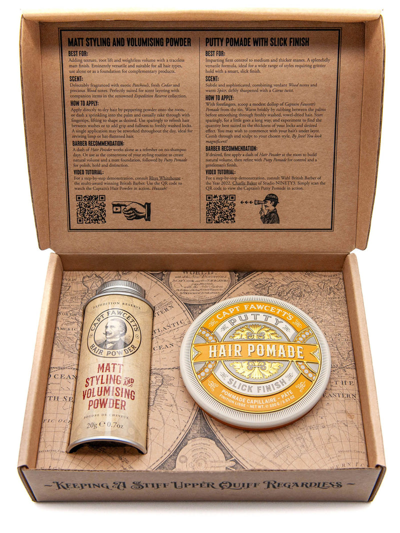 Captain Fawcett Hair Couture Gift Set, imported from the UK