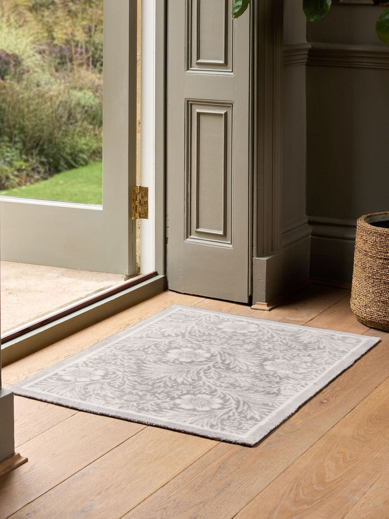 Hug Rug doormat Grey Soft Florals 65x85cm, UK version