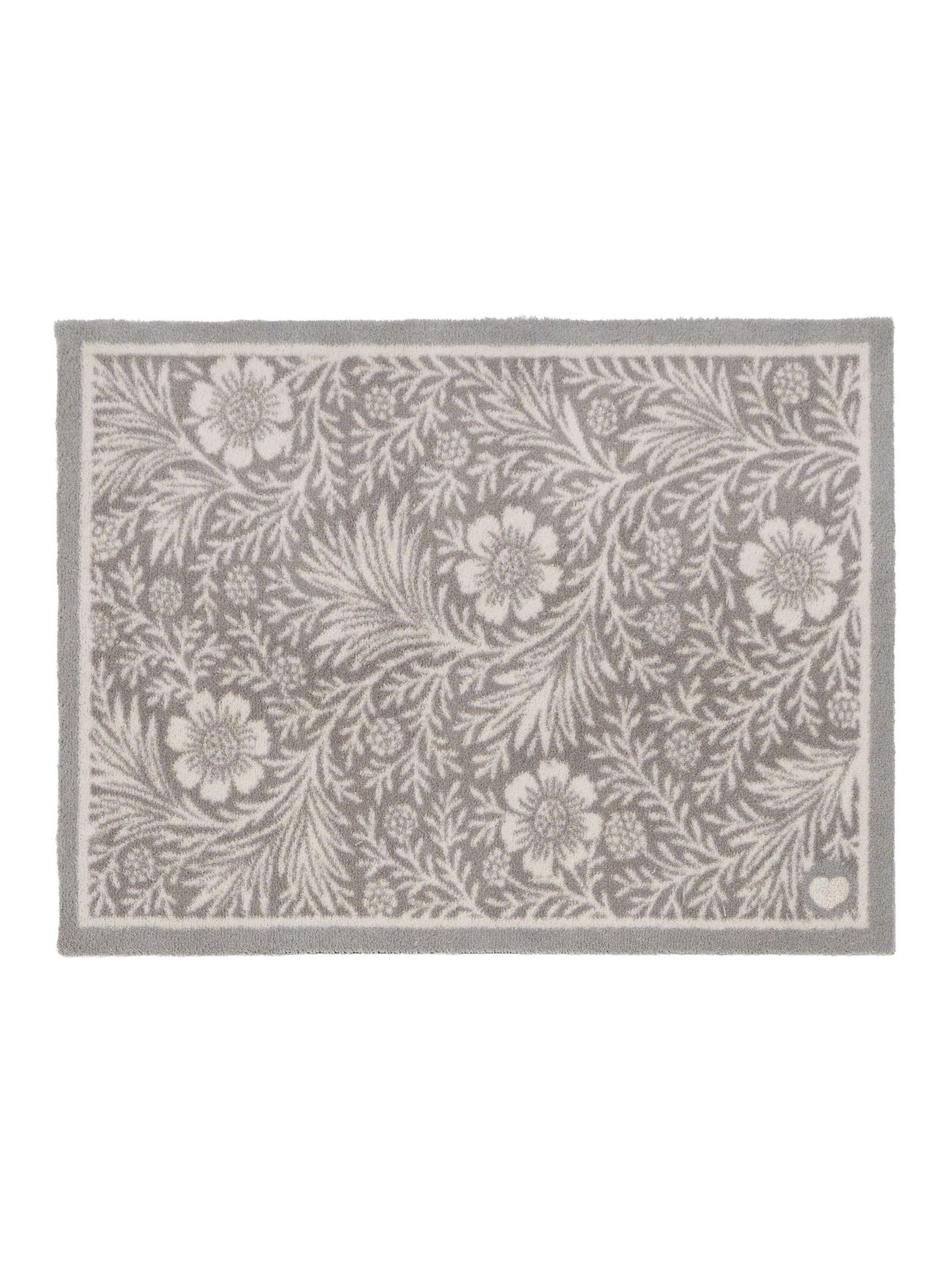 Hug Rug doormat Grey Soft Florals 65x85cm, UK version