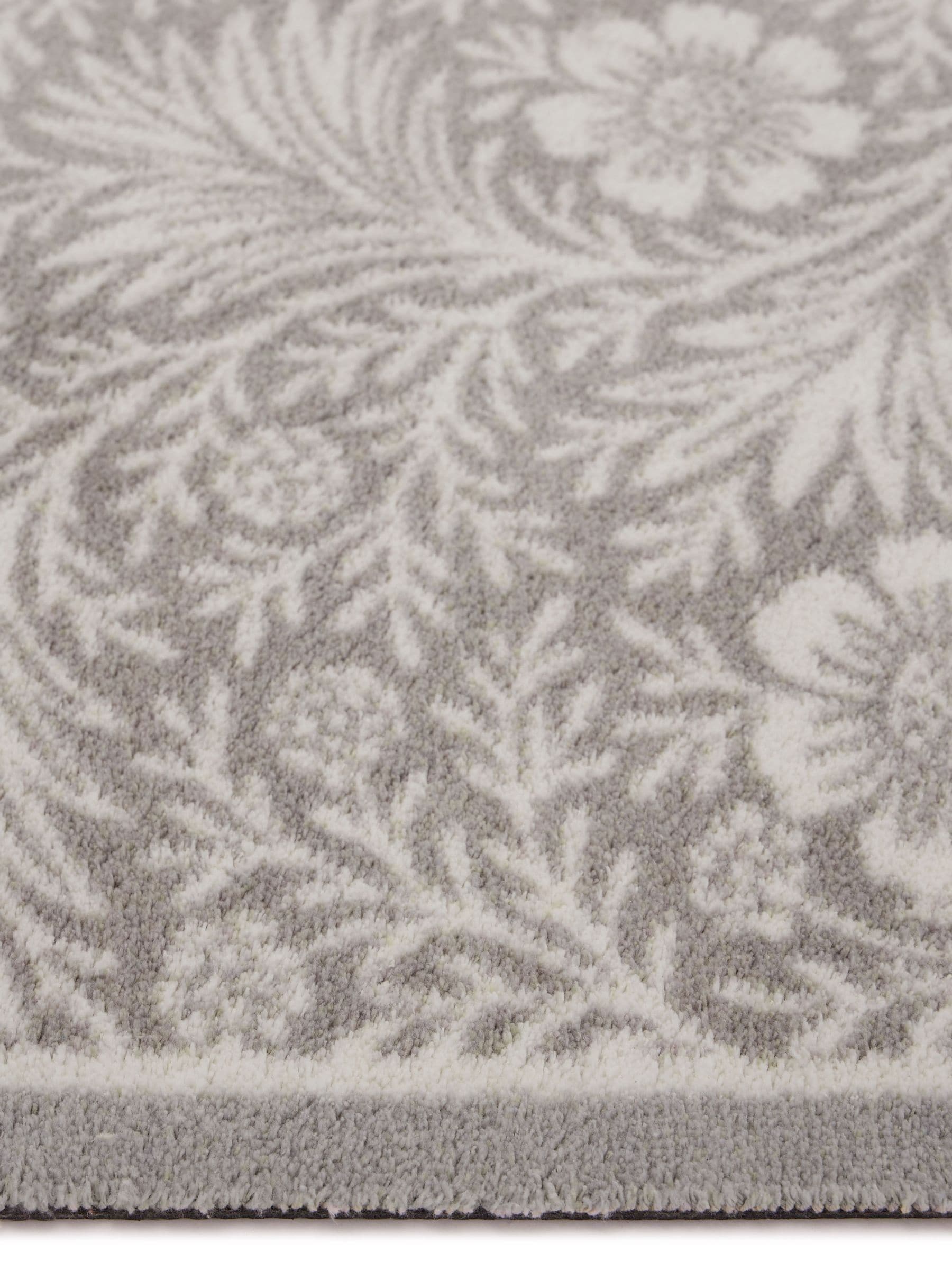 Hug Rug doormat Grey Soft Florals 65x85cm, UK version