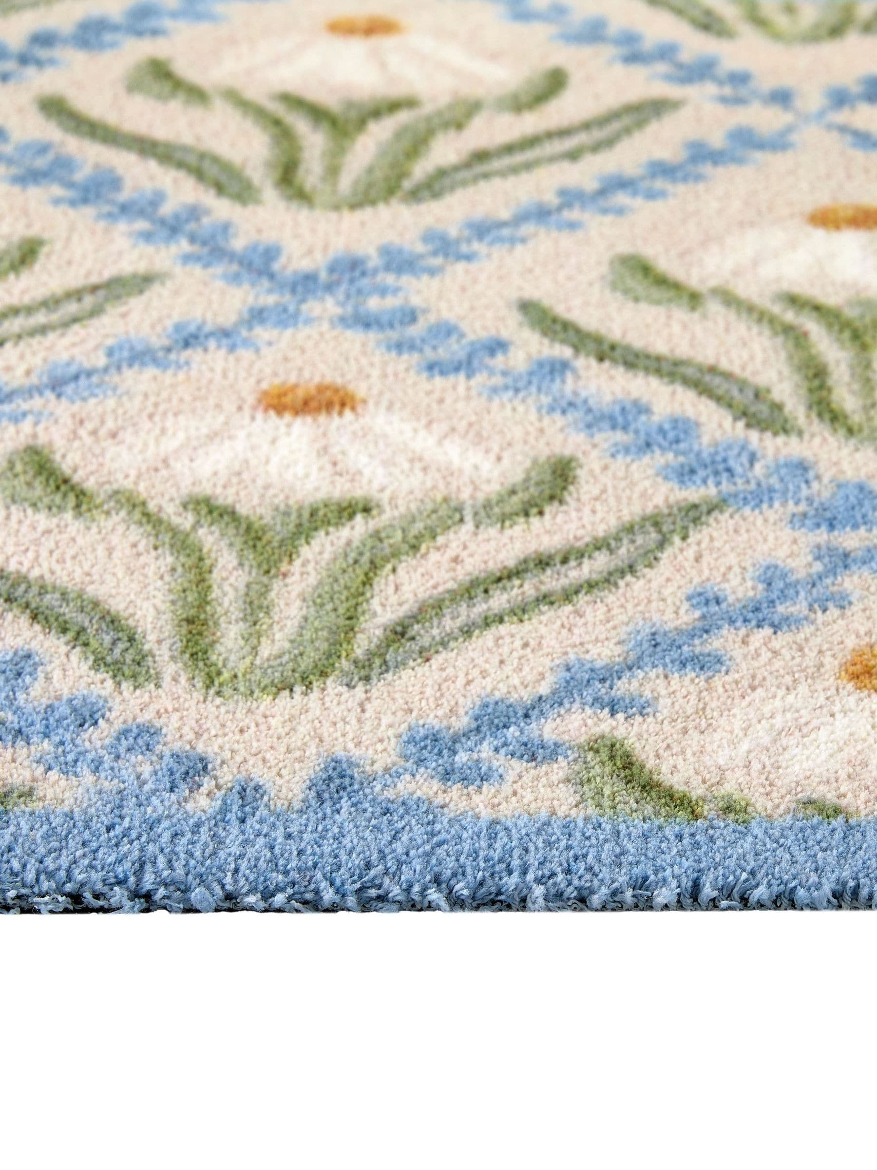 Hug Rug beige daisy trellis mat 65x85cm (British brand)