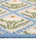 Hug Rug beige daisy trellis mat 65x85cm (British brand)