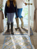 Hug Rug beige daisy trellis mat 65x85cm (British brand)