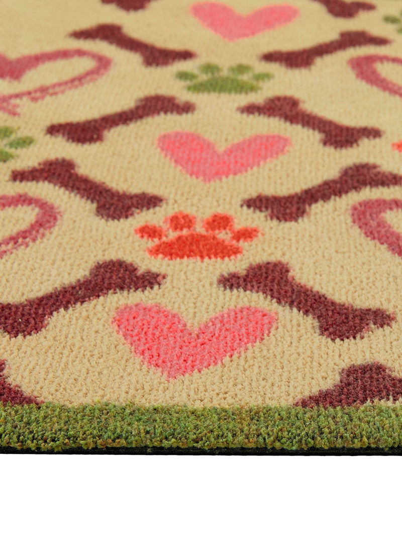 Hug Rug Hearts and Bones doormat 65x85cm, imported from the UK