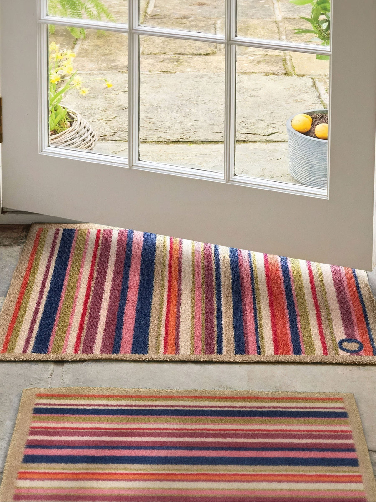 Hug Rug doormat Multi Sunset Stripe 65x85cm (British brand)