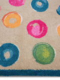 Hug Rug Beige Painted Spots doormat 65x85cm - British product