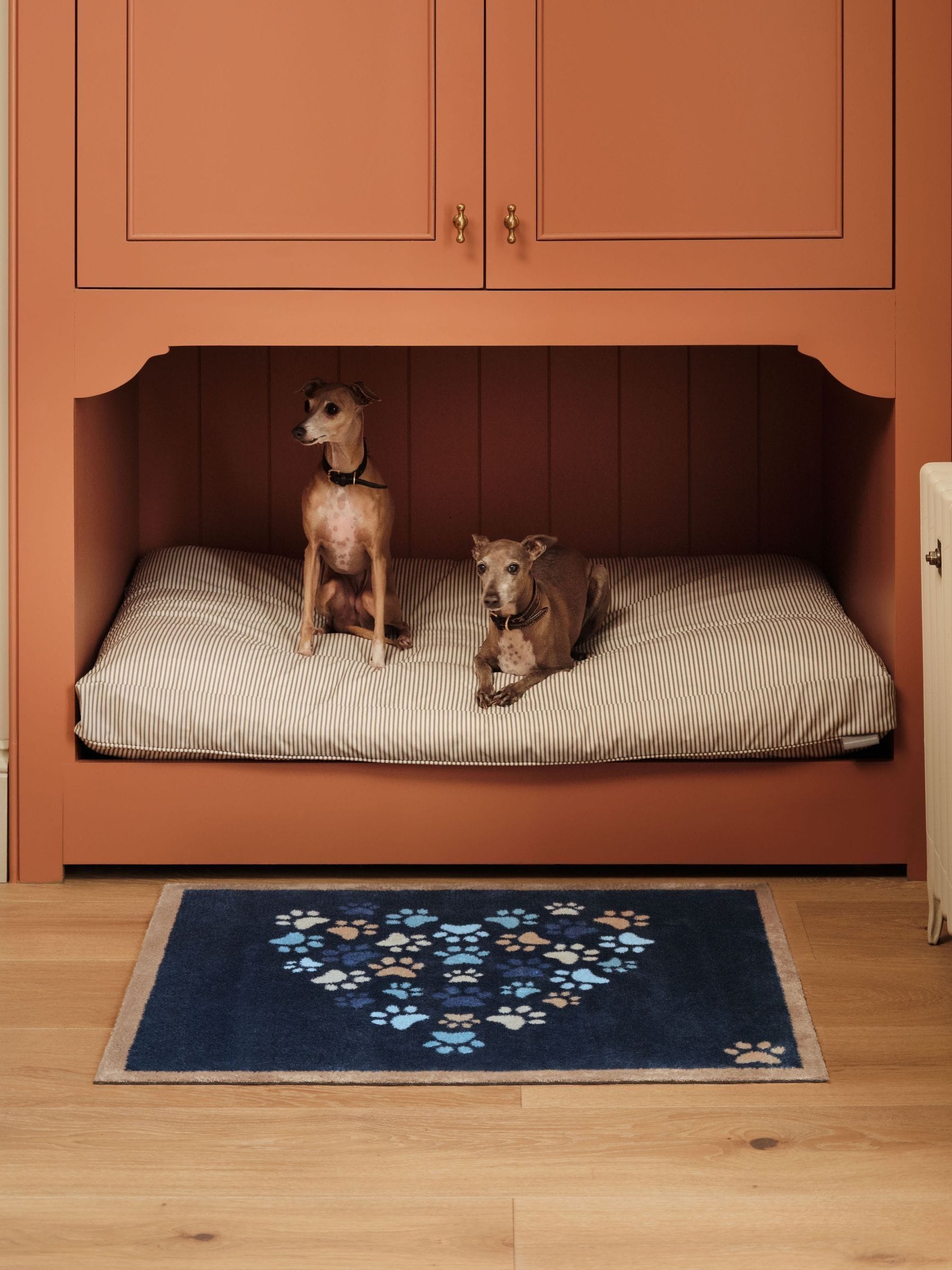 Hug Rug Blue Paws For Love doormat 65x85 cm, UK version