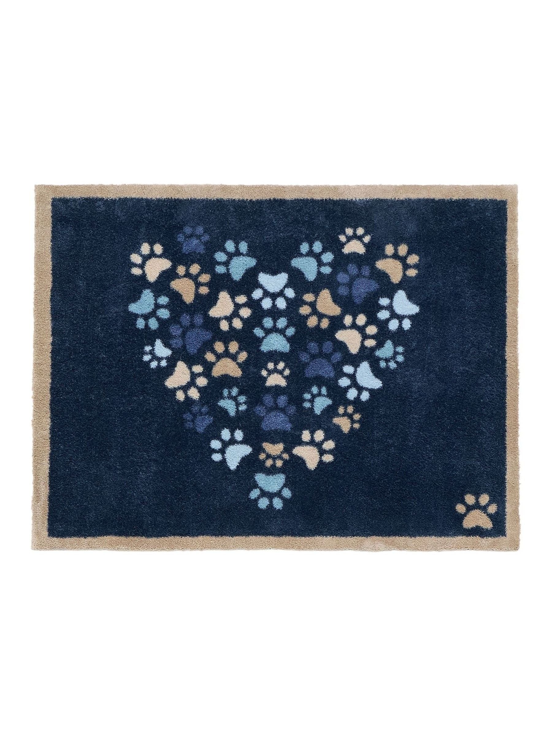 Hug Rug Blue Paws For Love doormat 65x85 cm, UK version