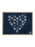 Hug Rug Blue Paws For Love doormat 65x85 cm, UK version