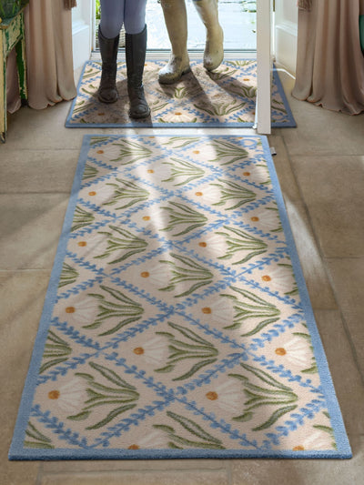 Next Hug Rug Beige Daisy Trellis Runner 65x150cm- Buy online at McGrocer
