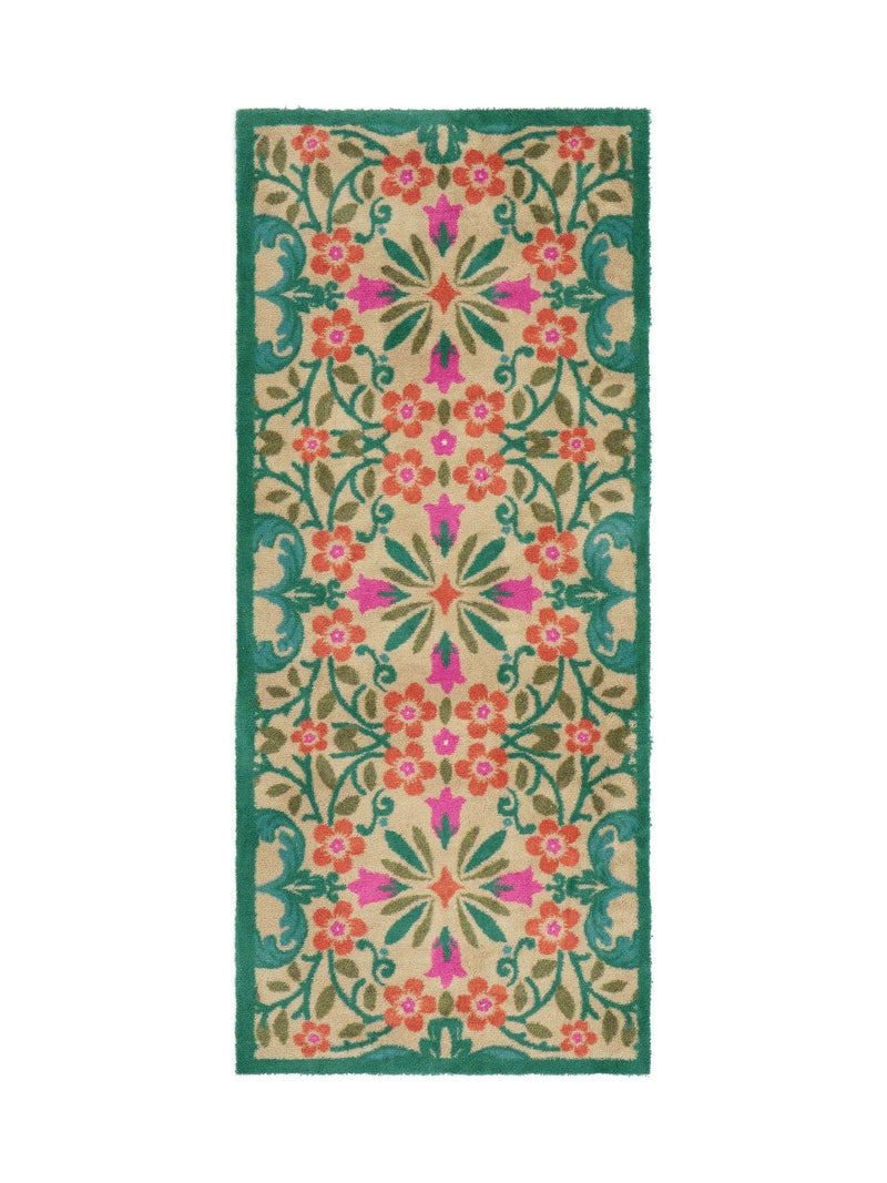 Hug Rug Natural Folk Floral runner 65x150 cm (British brand)