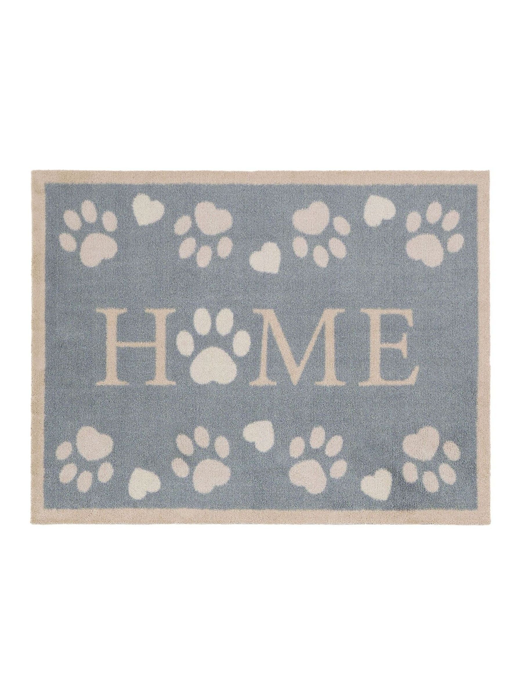 Hug Rug Blue Home Paws doormat 65x85cm (British brand)