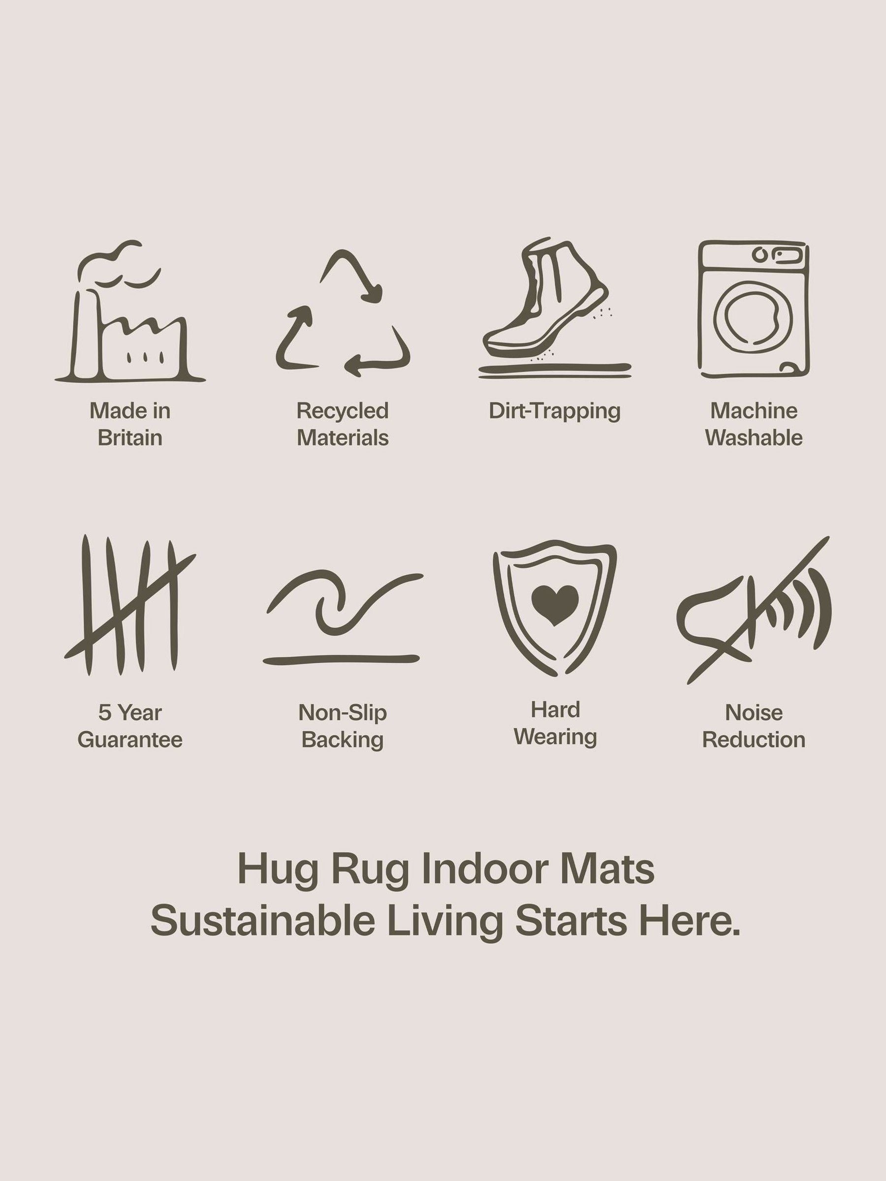 Hug Rug Blue Paws runner rug (British brand)