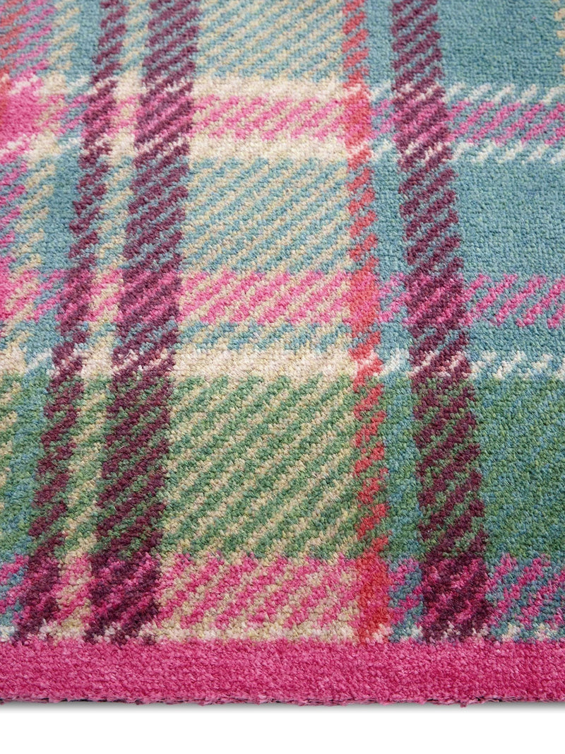Hug Rug runner Pink/Green Tartan 65x150cm (British brand)