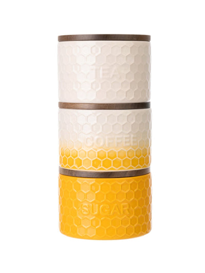 Suivant Ensemble de 3 pots de rangement empilables Kitchen Pantry Gold - Acheter en ligne chez McGrocer