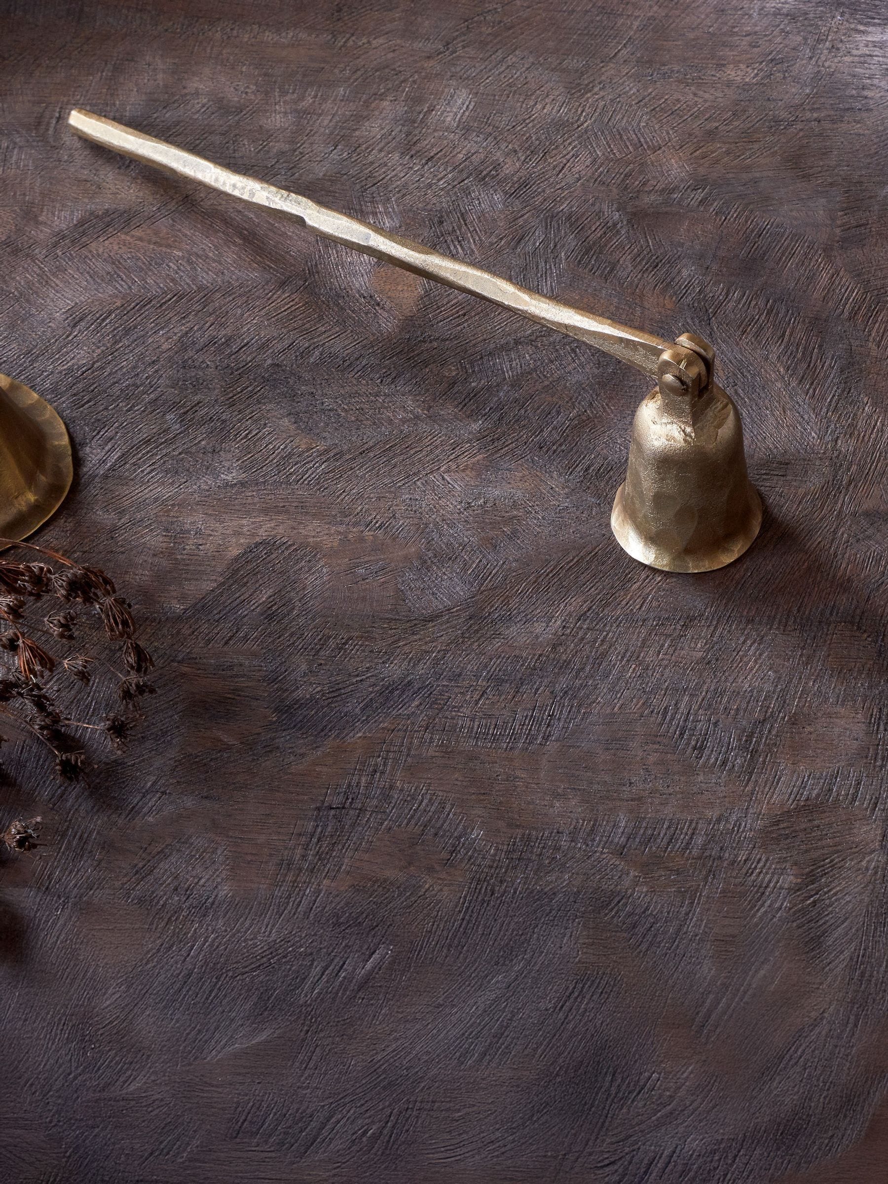 Nkuku antique brass Jyoti candle snuffer (British brand)