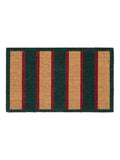 My Mat green heritage stripe coir doormat 45x75cm British product