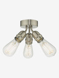 Dar Lighting Yao 3 flush ceiling light satin nickel - British product