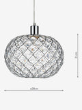 Dar Lighting Juantita polished chrome pendant light (British brand)